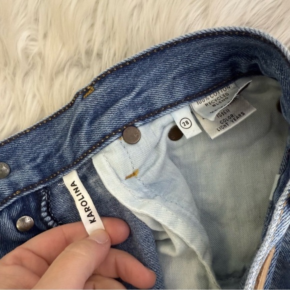 Grlfrnd Karolina Revolve Straight Leg Blue Women's Jeans Size 28 - Picture 5 of 9